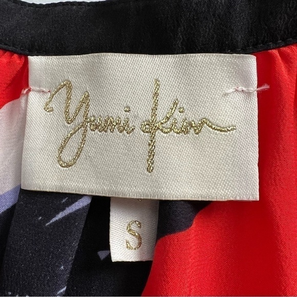 Yumi Kim Silk Floral Top Red Size S - Picture 5 of 9